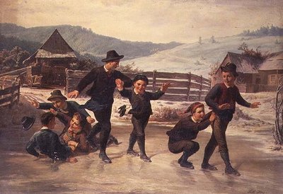 Bambini che pattinano da Leopold Till