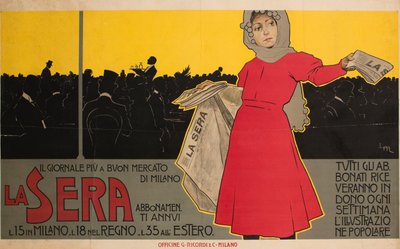 La Sera. Il giornale più a buon mercato di Milano da Leopoldo Metlicovitz