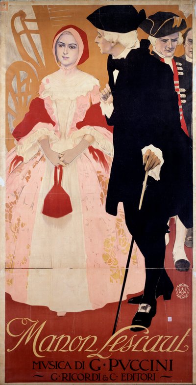 Manon Lescaut. 1909 (poster) da Leopoldo Metlicovitz