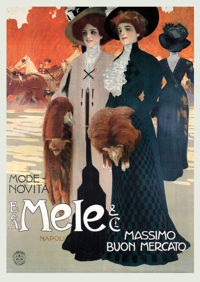 Donne in negozio di alta moda da Mele da Leopoldo Metlicovitz