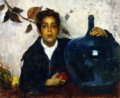 Ragazzo con una Grande Bottiglia da Leopoldo Romañach