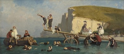 Bagnanti a Étretat da Lepoittevin