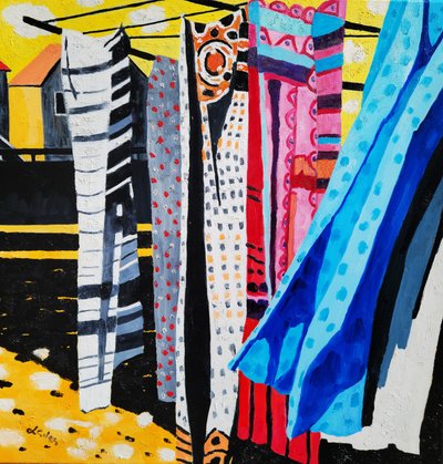 Una giornata colorata dedicata al bucato da Lesley Giles