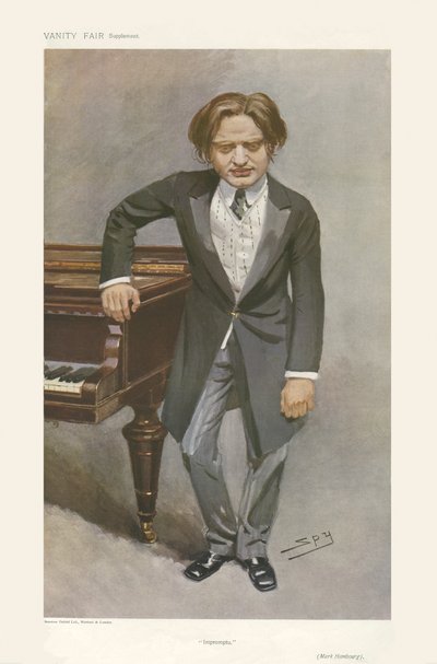 Mark Hambourg - ritratto in piedi da Leslie Matthew (1851 1922) Ward