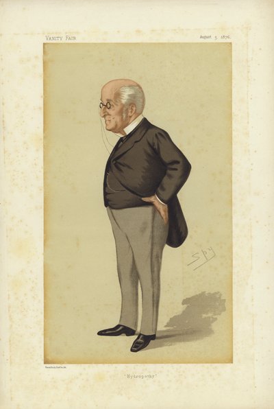 James Manby Gully, MD, Idropatia, Caricatura di Vanity Fair (litografia a colori) da Leslie Matthew Ward