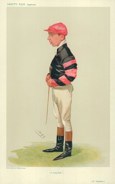 Arthur Templeman, una stella nascente, 7 novembre 1906, caricatura di Vanity Fair da Leslie Matthew Ward