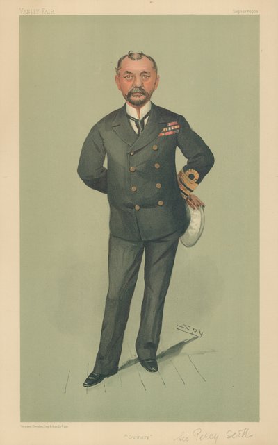 Capitano Percy Scott, artiglieria, 17 settembre 1903, caricatura di Vanity Fair da Leslie Matthew Ward