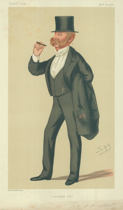 Colonnello Charles Napier Sturt, un figlio minore, 25 novembre 1876, caricatura di Vanity Fair da Leslie Matthew Ward