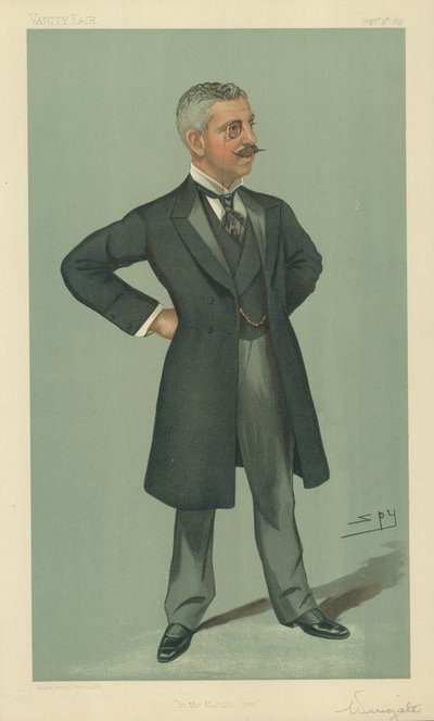 Colonnello Francis Reginald Wingate, nel campo del Madhi, 9 settembre 1897, caricatura di Vanity Fair da Leslie Matthew Ward