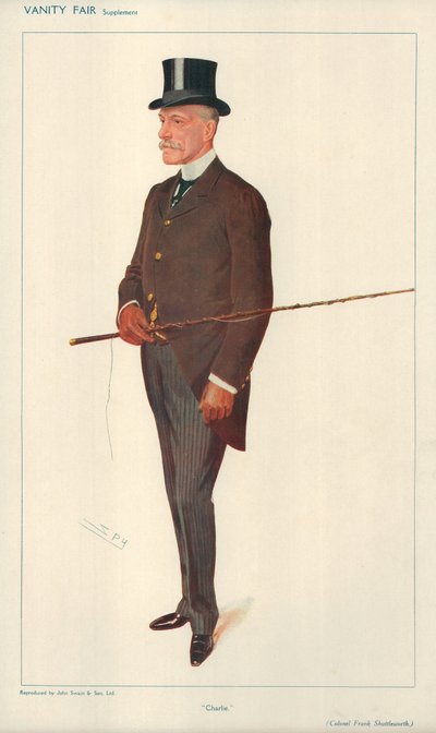Colonnello Frank Shuttleworth, Charlie, 10 febbraio 1909, caricatura di Vanity Fair da Leslie Matthew Ward