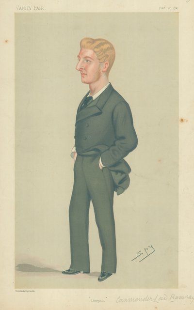 Comandante Lord Ramsay, Liverpool, 28 febbraio 1880, caricatura di Vanity Fair da Leslie Matthew Ward