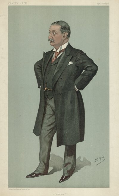 Dr Nathaniel Edward Yorke-Davis, Dietetica, 12 aprile 1900, caricatura di Vanity Fair da Leslie Matthew Ward
