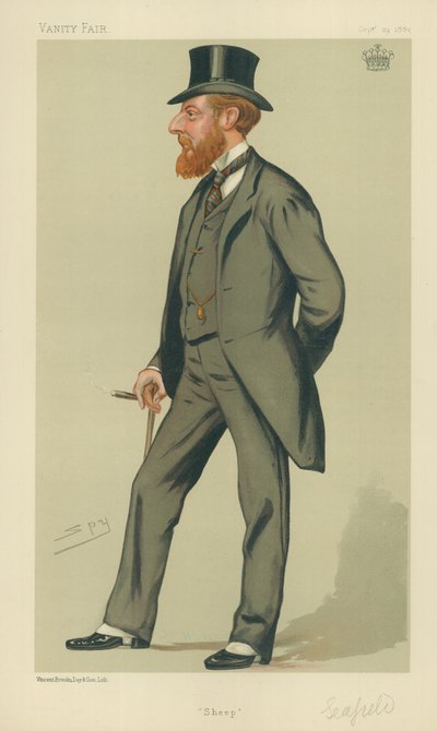 Conte di Seafield, Pecore, 29 settembre 1883, caricatura di Vanity Fair da Leslie Matthew Ward