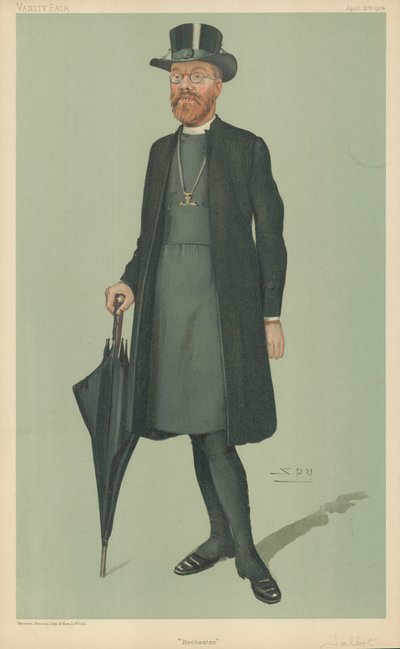 Edward Talbot, il vescovo di Rochester, Rochester, 21 aprile 1904, caricatura di Vanity Fair da Leslie Matthew Ward