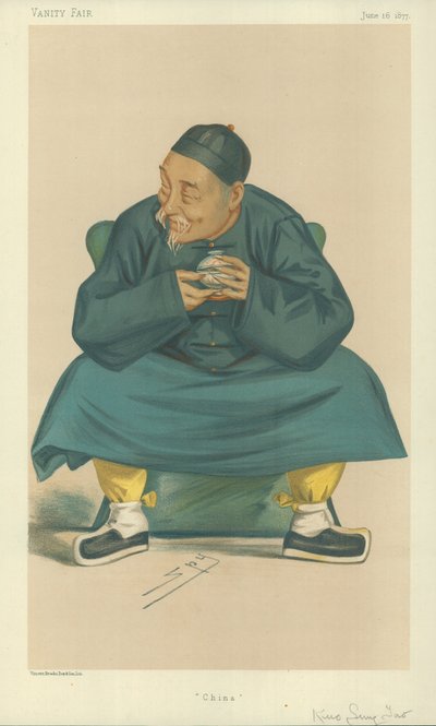 Sua Eccellenza Kuo Sun Tao, Cina, 16 giugno 1877, caricatura di Vanity Fair da Leslie Matthew Ward