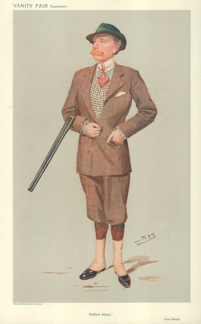 Lord John Savile, Rufford Abbey, 15 aprile 1908, caricatura di Vanity Fair da Leslie Matthew Ward