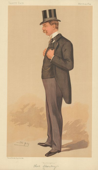 Lord Stanley MP, Westhoughton, 29 marzo 1894, caricatura di Vanity Fair da Leslie Matthew Ward