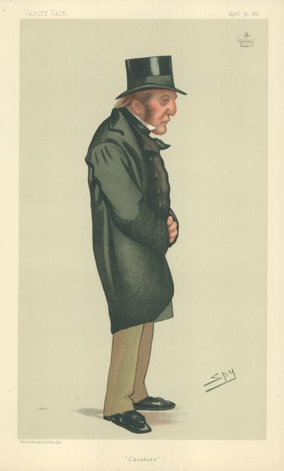 Lord Tollemache, Cheshire, 30 aprile 1881, cartone animato di Vanity Fair da Leslie Matthew Ward