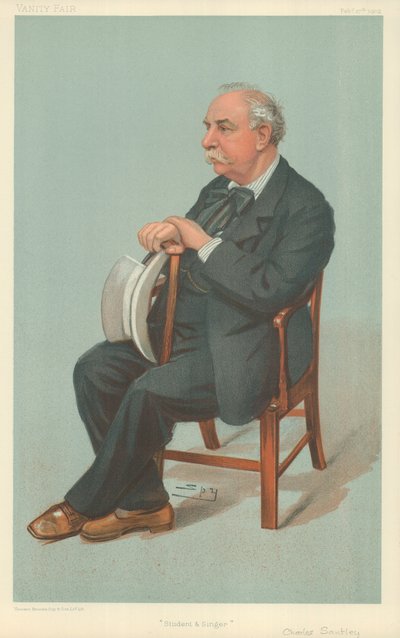 Mr Charles Santley, studente e cantante, 27 febbraio 1902, caricatura di Vanity Fair da Leslie Matthew Ward