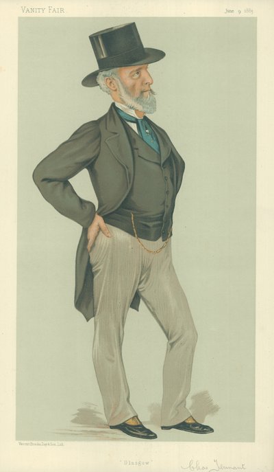 Mr Charles Tennant, Glasgow, 9 giugno 1883, caricatura di Vanity Fair da Leslie Matthew Ward
