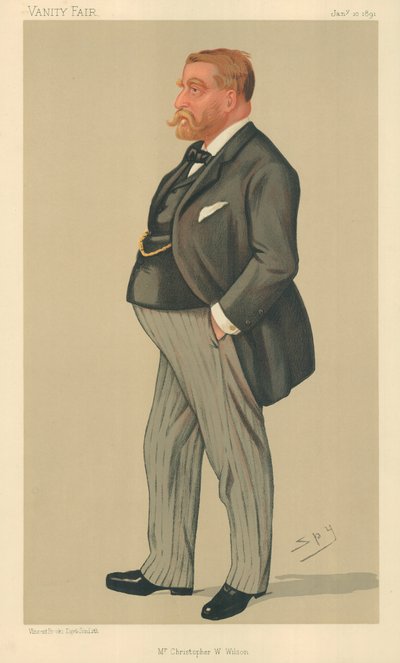 Mr Christopher W Wilson, 10 gennaio 1891, caricatura di Vanity Fair da Leslie Matthew Ward