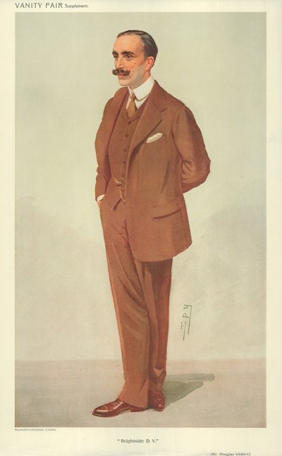 Mr Douglas Vickers, Brightside DV, 30 dicembre 1909, caricatura di Vanity Fair da Leslie Matthew Ward