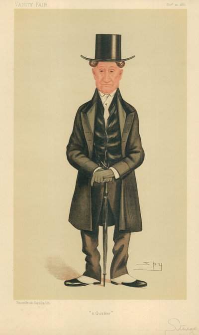 Mr E Sturge, un quacchero, 20 novembre 1886, caricatura di Vanity Fair da Leslie Matthew Ward