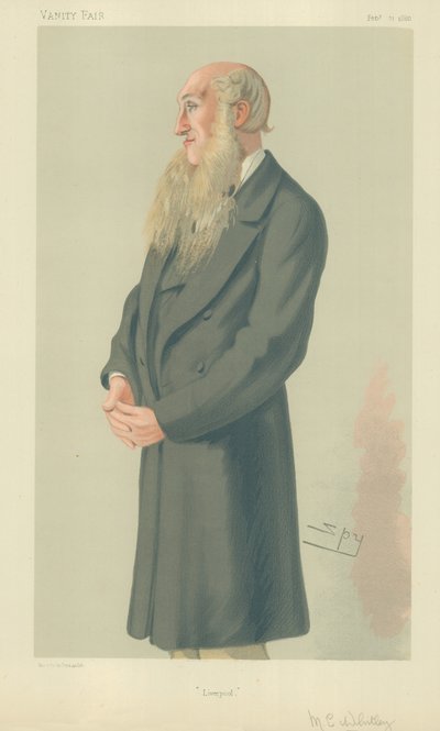 Mr E Whitley, Liverpool, 21 febbraio 1880, caricatura di Vanity Fair da Leslie Matthew Ward
