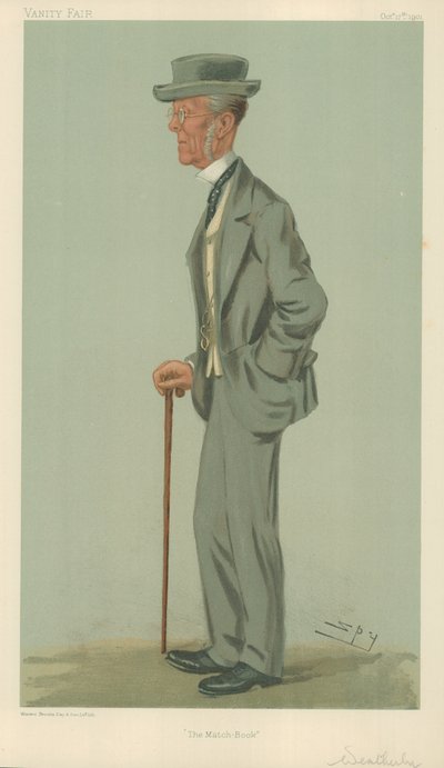Mr Edward Weatherby, Il libro delle partite, 17 ottobre 1901, cartone di Vanity Fair da Leslie Matthew Ward