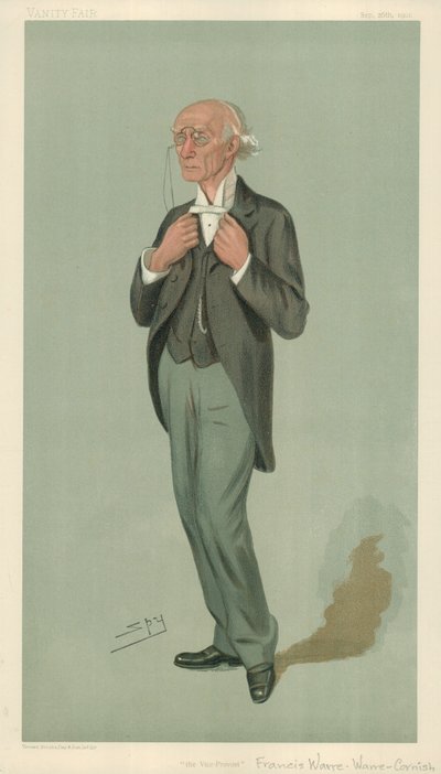 Mr F W Warre-Cornish, Il Vice-Rettore di Eton, Il Vice-Rettore, 26 settembre 1901, caricatura di Vanity Fair da Leslie Matthew Ward