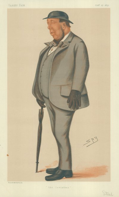Mr Henry Steel, il Leviatano, 27 ottobre 1877, caricatura di Vanity Fair da Leslie Matthew Ward