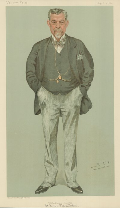Mr James Thompson, Caledonian Railway, 15 agosto 1895, caricatura di Vanity Fair da Leslie Matthew Ward