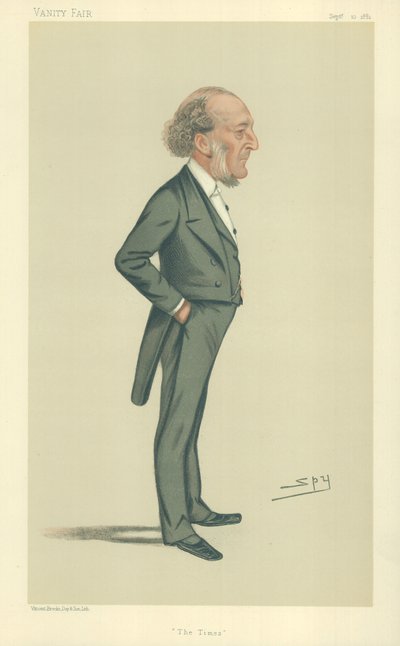 Mr John Walter, The Times, 10 settembre 1881, caricatura di Vanity Fair da Leslie Matthew Ward