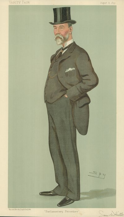 Mr Samuel Whitbread, procedura parlamentare, 8 agosto 1895, caricatura di Vanity Fair da Leslie Matthew Ward