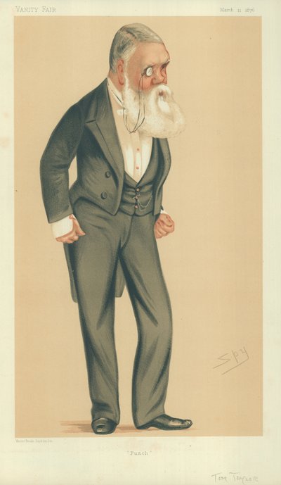 Mr Tom Taylor, Punch, 11 marzo 1876, cartone animato di Vanity Fair da Leslie Matthew Ward