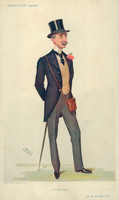 Mr W Hall Walker MP, un proprietario fortunato, 21 giugno 1906, caricatura di Vanity Fair da Leslie Matthew Ward