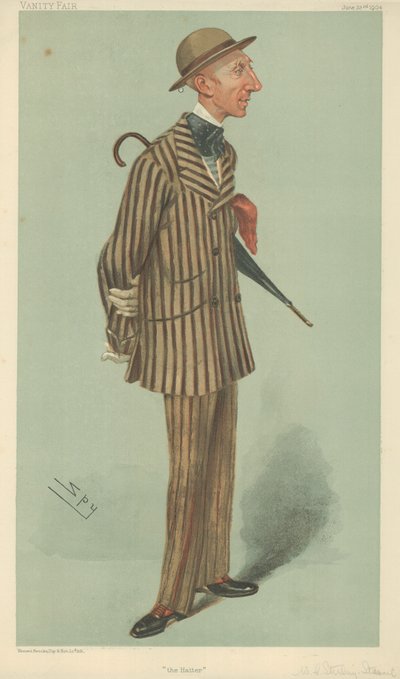 Mr William Crawfurd Stirling-Stuart, il cappellaio, 23 giugno 1904, caricatura di Vanity Fair da Leslie Matthew Ward