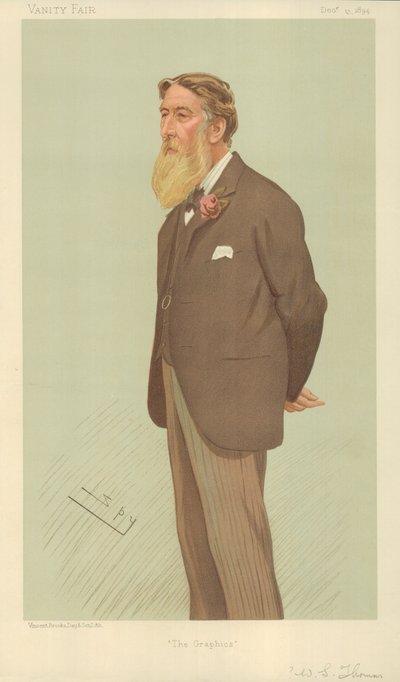 Mr William Luson Thomas, The Graphics, 13 dicembre 1894, caricatura di Vanity Fair da Leslie Matthew Ward