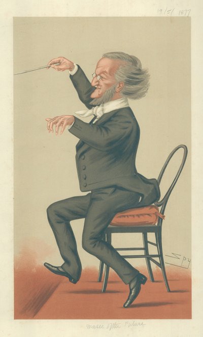 Richard Wagner, Musica del Futuro, 19 maggio 1877, caricatura di Vanity Fair da Leslie Matthew Ward