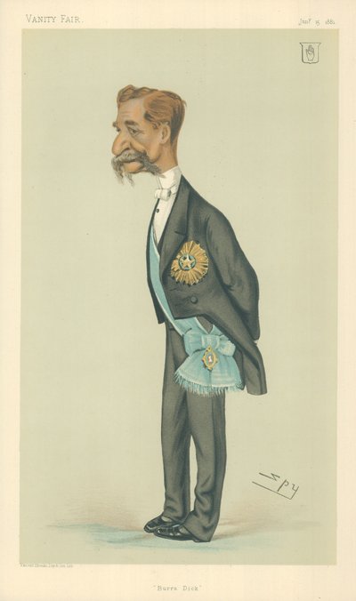 Sir Richard Temple, Bart, Burra Dick, 15 gennaio 1881, caricatura di Vanity Fair da Leslie Matthew Ward