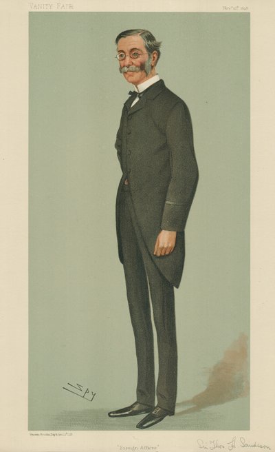 Sir Thomas Henry Sanderson, Affari Esteri, 10 novembre 1898, caricatura di Vanity Fair da Leslie Matthew Ward