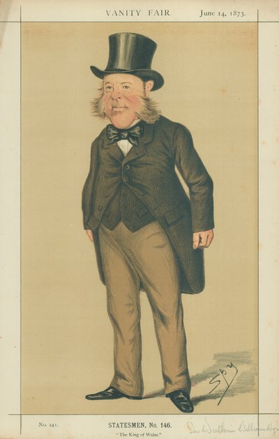 Sir Watkin Williams-Wynn, Il Re del Galles, 14 giugno 1873, caricatura di Vanity Fair da Leslie Matthew Ward