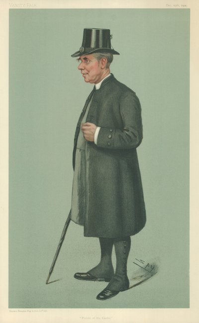 Il Vescovo di Winchester, Prelato del Giarrettiere, 19 Dicembre 1901, caricatura di Vanity Fair da Leslie Matthew Ward