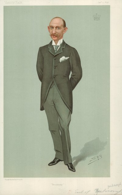 Il conte di Yarborough, Brocklesby, 2 gennaio 1896, caricatura di Vanity Fair da Leslie Matthew Ward