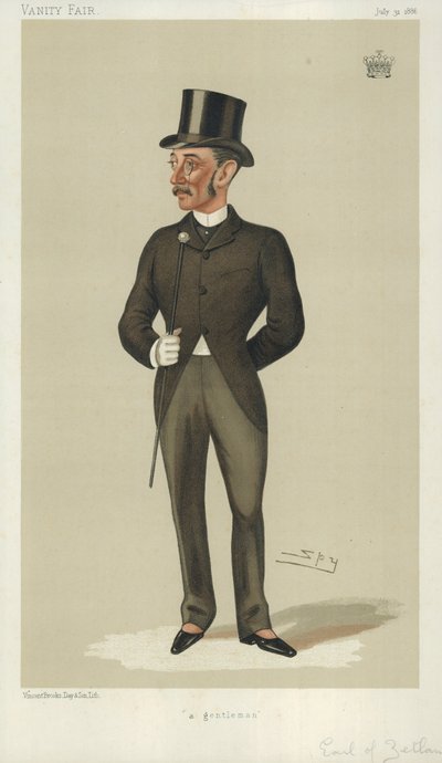 Il conte di Zetland, un gentiluomo, 31 luglio 1886, caricatura di Vanity Fair da Leslie Matthew Ward