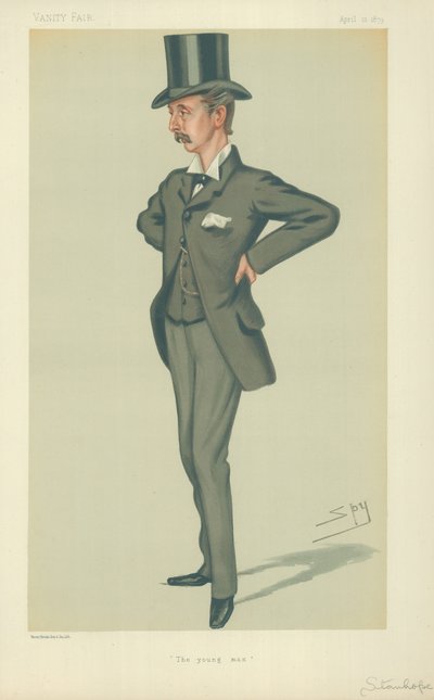 Il giovane Edward Stanhope MP, 12 aprile 1879, caricatura di Vanity Fair da Leslie Matthew Ward