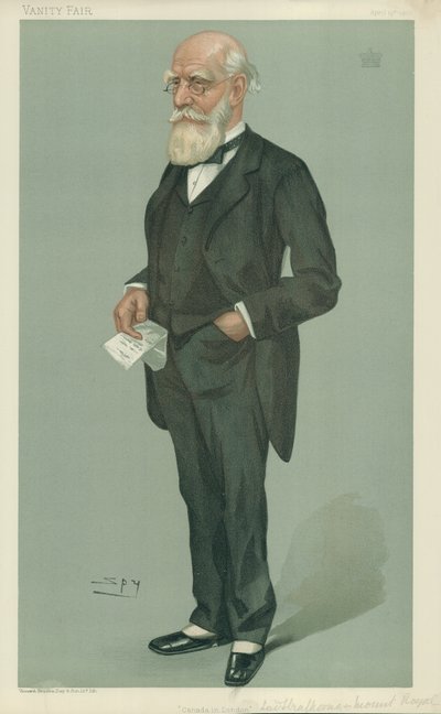 Il Lord Strathcona e Mount Royal, Canada a Londra, 19 aprile 1900, caricatura di Vanity Fair da Leslie Matthew Ward