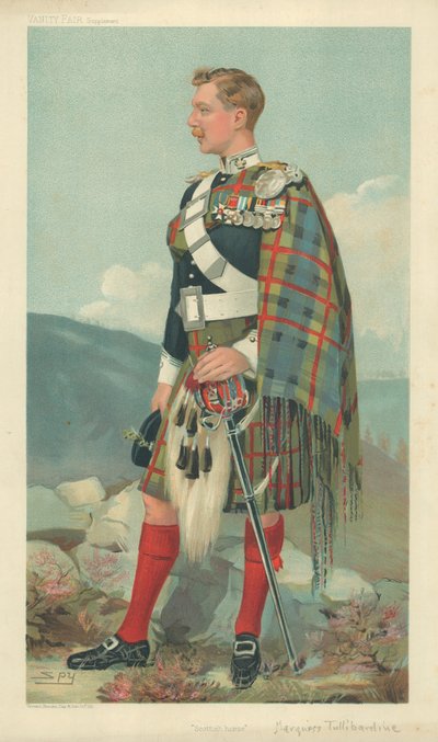 Il marchese di Tullibardine, Scottish Horse, 23 marzo 1905, caricatura di Vanity Fair da Leslie Matthew Ward