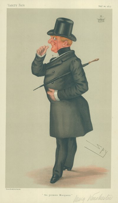 Il Marchese di Winchester, Il primo Marchese, 24 febbraio 1877, caricatura di Vanity Fair da Leslie Matthew Ward