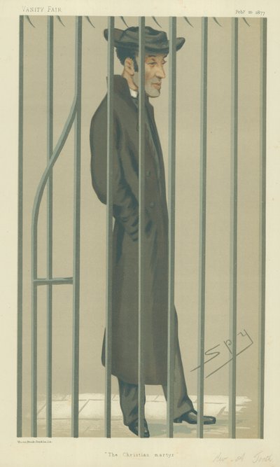 Il Reverendo Arthur Tooth, Il Martire Cristiano, 10 febbraio 1877, caricatura di Vanity Fair da Leslie Matthew Ward